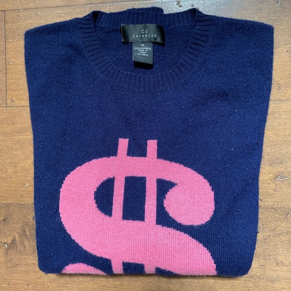 C3 Cashmere Crewneck 100% Cashmere Sweater EUC Med - Picture 4 of 4